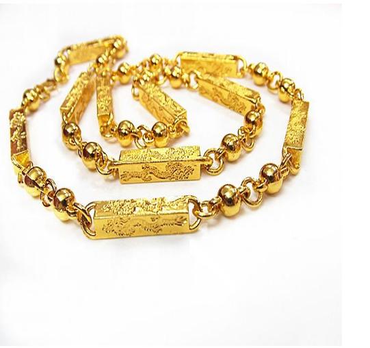 Dây chuyền nam - Vòng cổ đế vương mạ vàng 18k khắc rồng bay sang trọng tinh tế