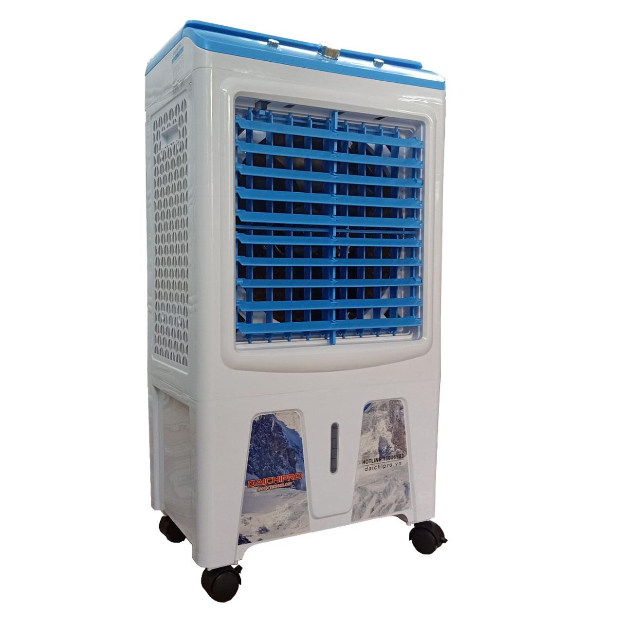 Quạt điều hòa hơi nước Daichipro DCP-5000K dung tích 35L, mặt kính cường lực tặng kèm 2 viên đá khô