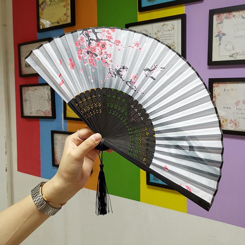 Quạt cổ trang dây tuyến xuân điểu loại 2  đồ cổ trang trung quốc cổ phong cổ đại cầm tay