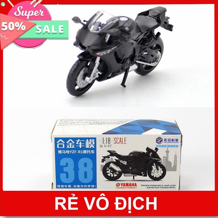 Xe mô hình moto Yamaha yzf R1 tỉ lệ 1 18 full box