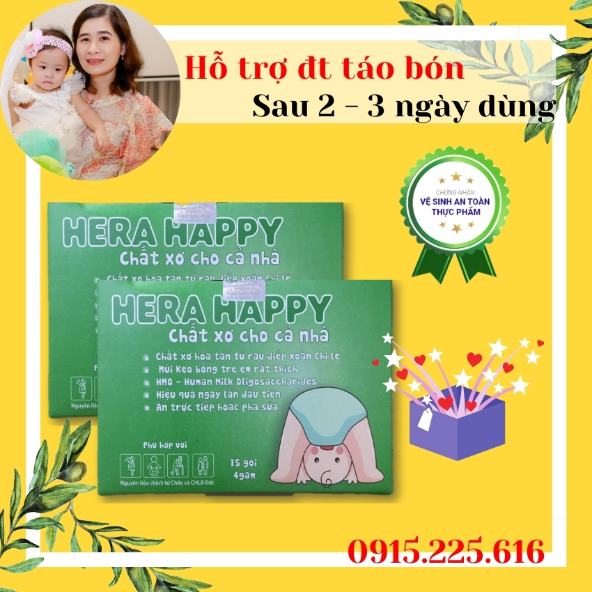 [HCM]COMBO 2 HỘP HERA HAPPY BỔ SUNG CHẤT XƠ PHÒNG NGỪA HỖ TRỢ ĐIỀU TRỊ TÁO BÓN HIỆU QUẢ NGAY LẦN ĐẦU SỬ DỤNG [30 GÓI - 4G/GÓI] – MSRUSI