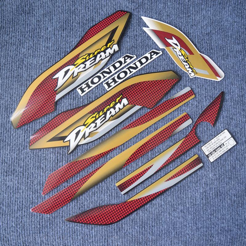 Bộ tem xe SUPER DREAM huyền thoại 2003,2004(MÀU NÂU CARO)