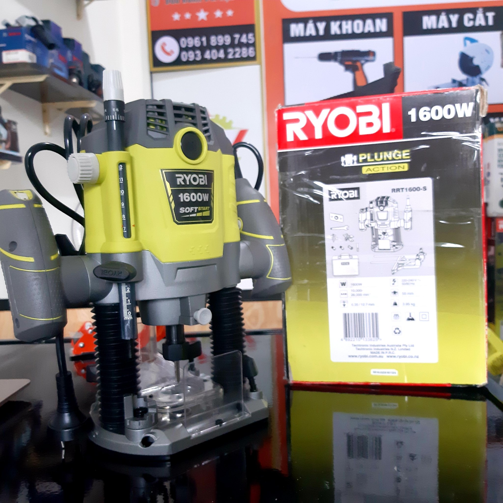 Máy phay gỗ ryobi rrt1600-s