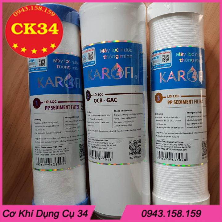 Bộ 3 lõi lọc nước KAROFI   Lõi lọc nước  KAROFI