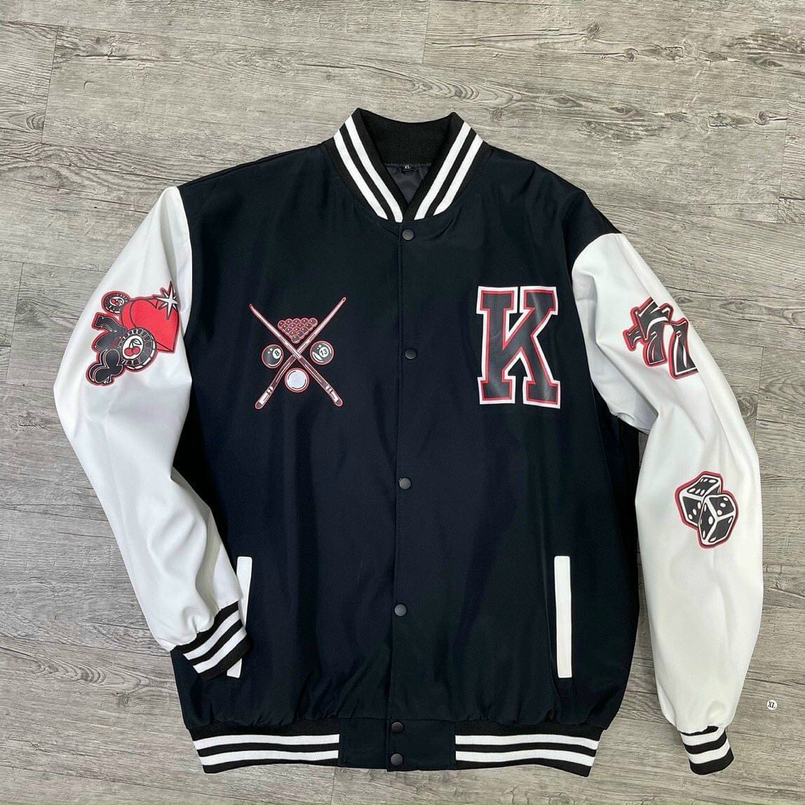 Áo Khoác Dù Bomber in Chữ K lớn Kèm Hình Quả Bida Số 8 Siêu Chất, Mẫu Mới Nhất. TP