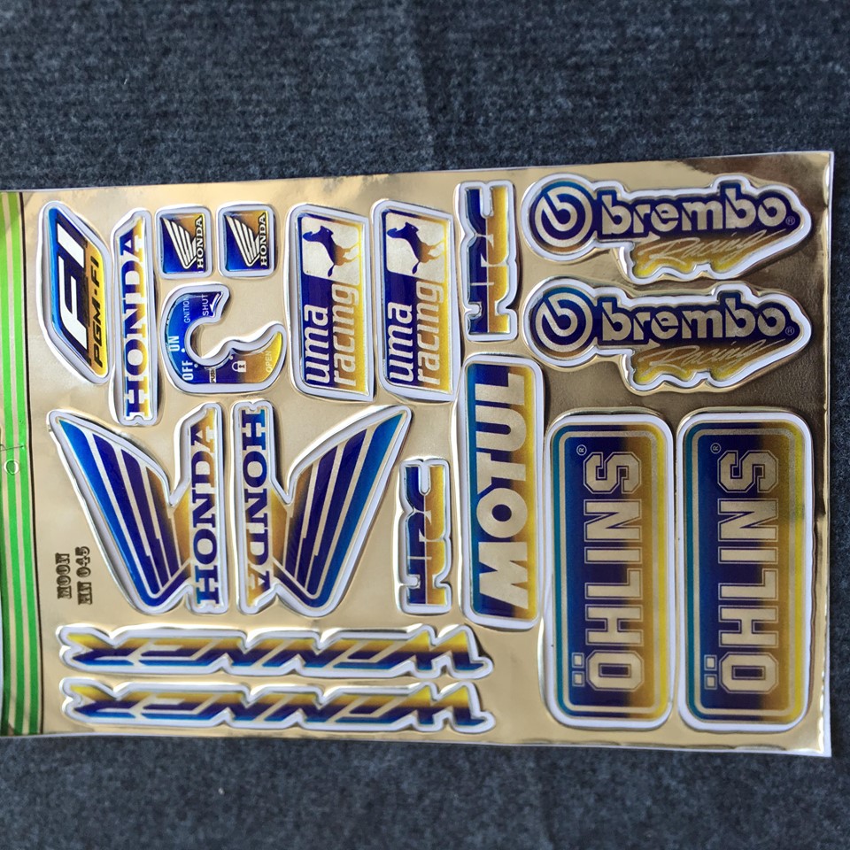 [TRANG TRÍ XE] TRỌN BỘ TEM LOGO HUY HIỆU CHỮ HÃNG XE CROM BÓNG PHŨ NHỰA ÍT BAY MÀU DÁN XE MÁY (MẪU WINNER)