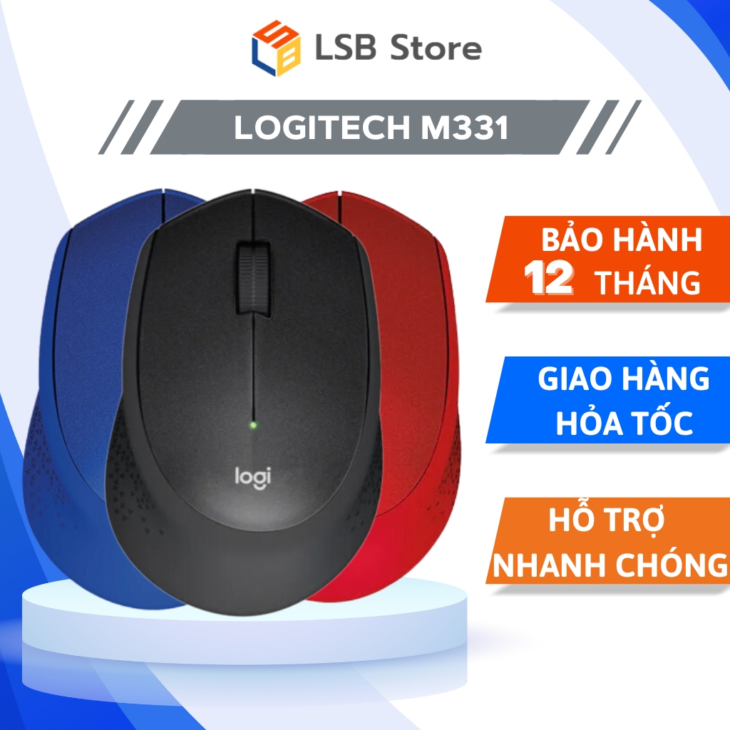 [Hoả Tốc 4h - HCM] Chuột Không Dây Logitech M331 SILENT Plus | Hàng Chính Hãng | Bảo Hành 12 Tháng  | LSB Store