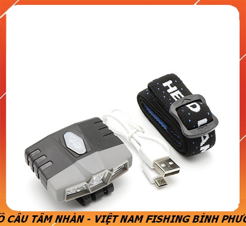 Đèn đội câu cá cob led cảm biến dx jc9048.
