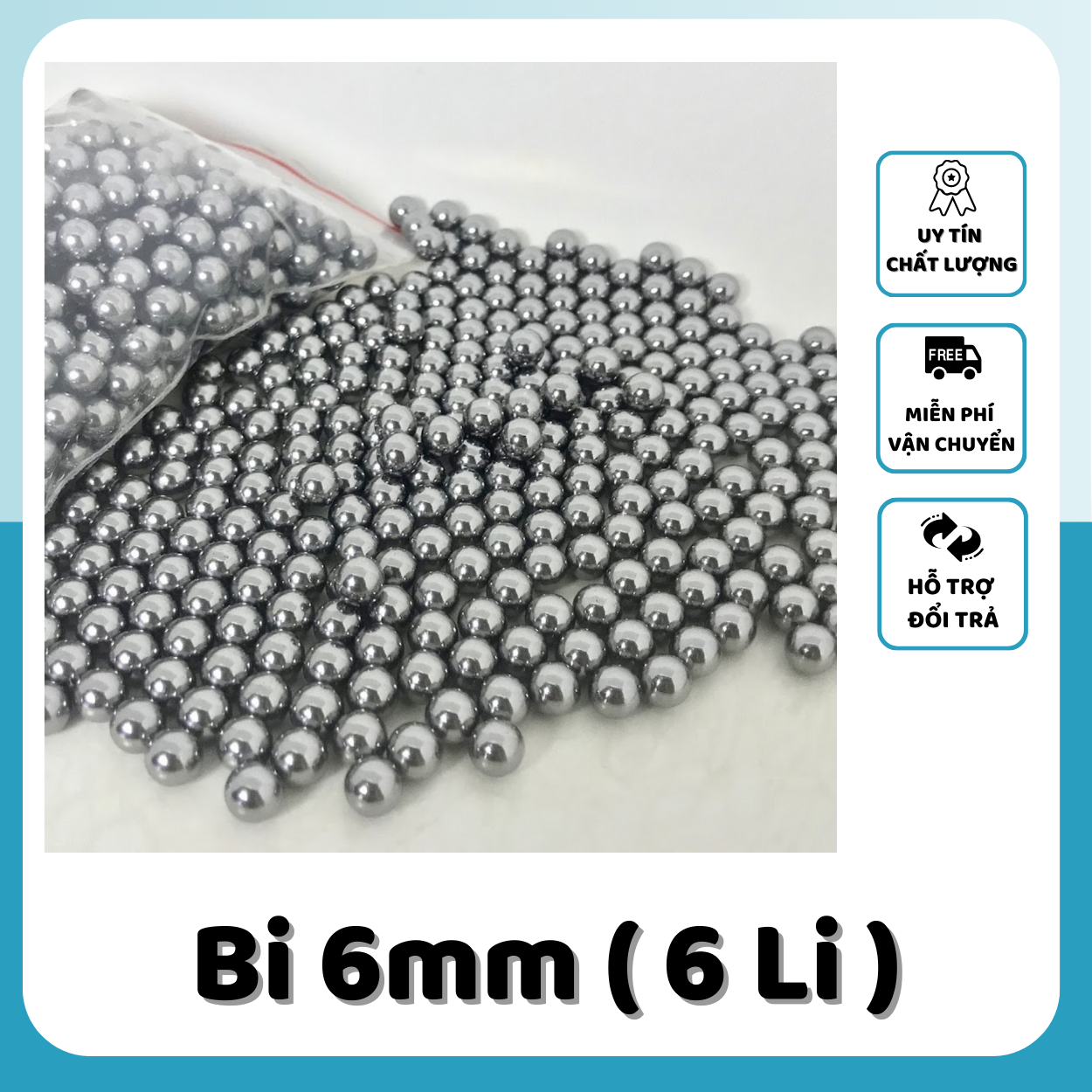 1 Kg Bi loại 6mm bằng sắt bi xe đạp 6 li