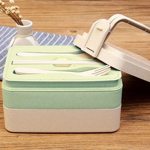 Hộp cơm 3 tầng lúa mạch - MS:SP000887-FED