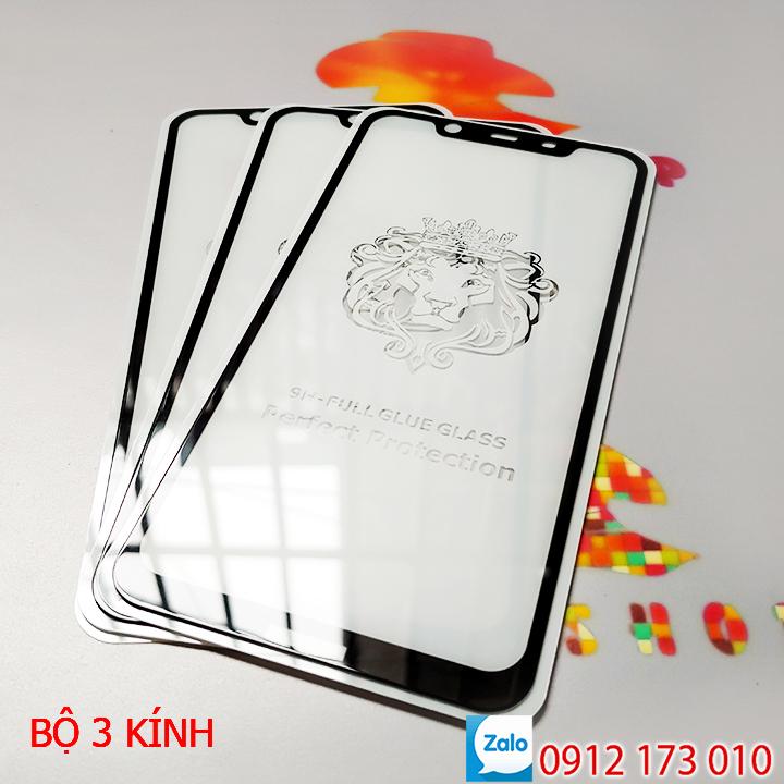 Bộ 3 kính cường lực nokia 8.1 full màn hình 9d / kính cường lực nokia 8.1 tràn màn hình - seashop fr