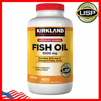 DẦU CÁ OMEGA-3 KIRKLAND SIGNATURE FISH OIL 1000MG 400 VIÊN - HÀNG MỸ - DATE XA