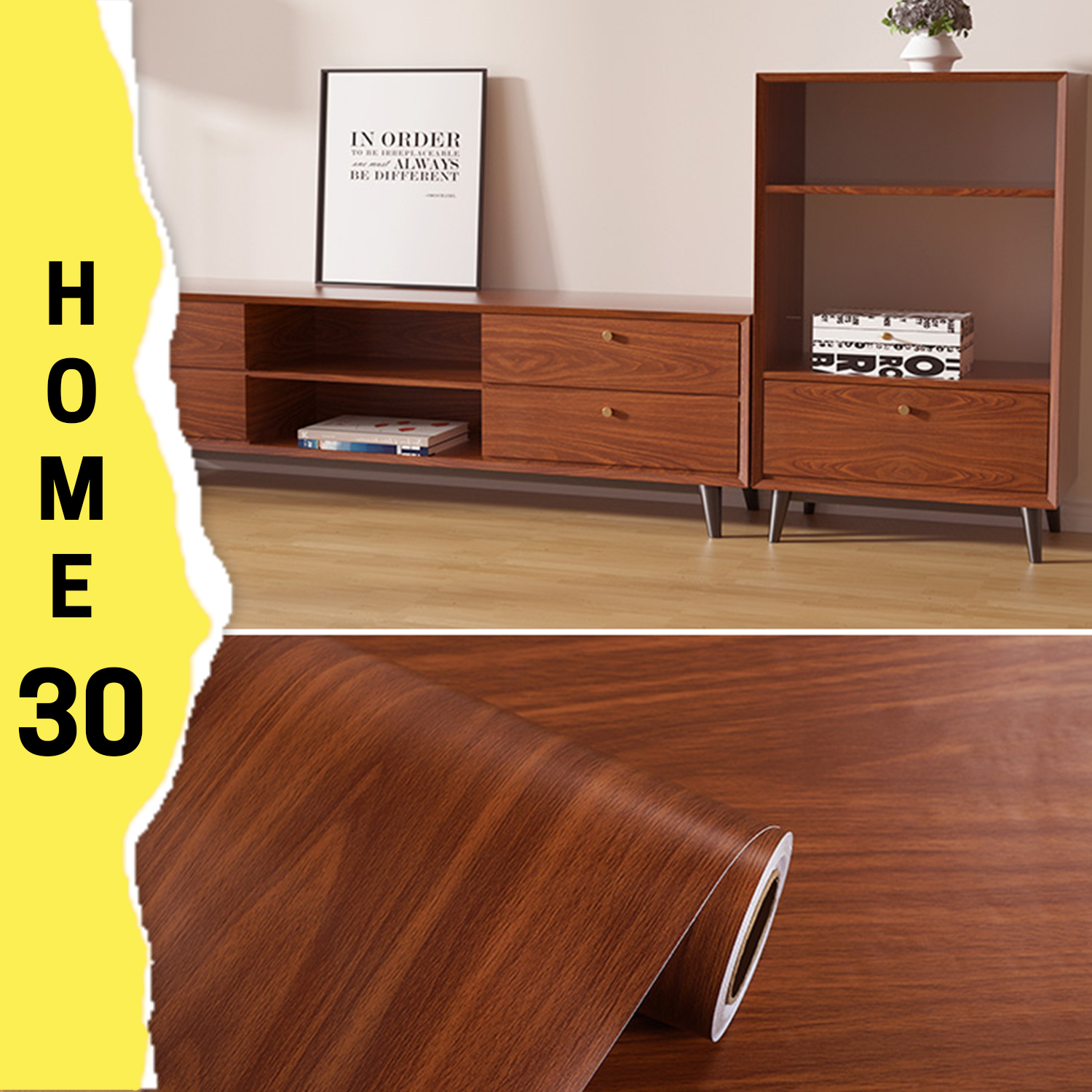  Giấy dán tường giả gỗ dán tủ bàn chống thấm nước decal vân gỗ nhiều mẫu khổ 1.2mx0.5m 