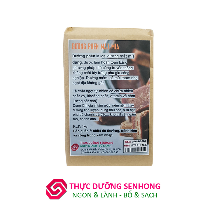 Đường mía thô (1KG) Đường đen mật mía nguyên chất