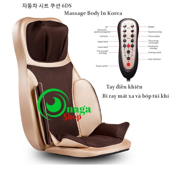 Đệm Massage 6DS Hồng Ngoại Hàn Quốc New 2 in 1- bảo hành 5 năm