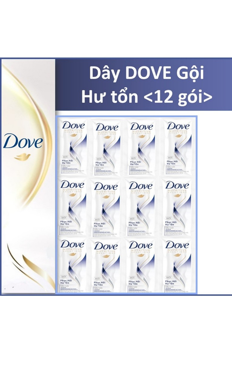 Dầu gội Dove Phục hồi Hư tổn Dây 12 gói
