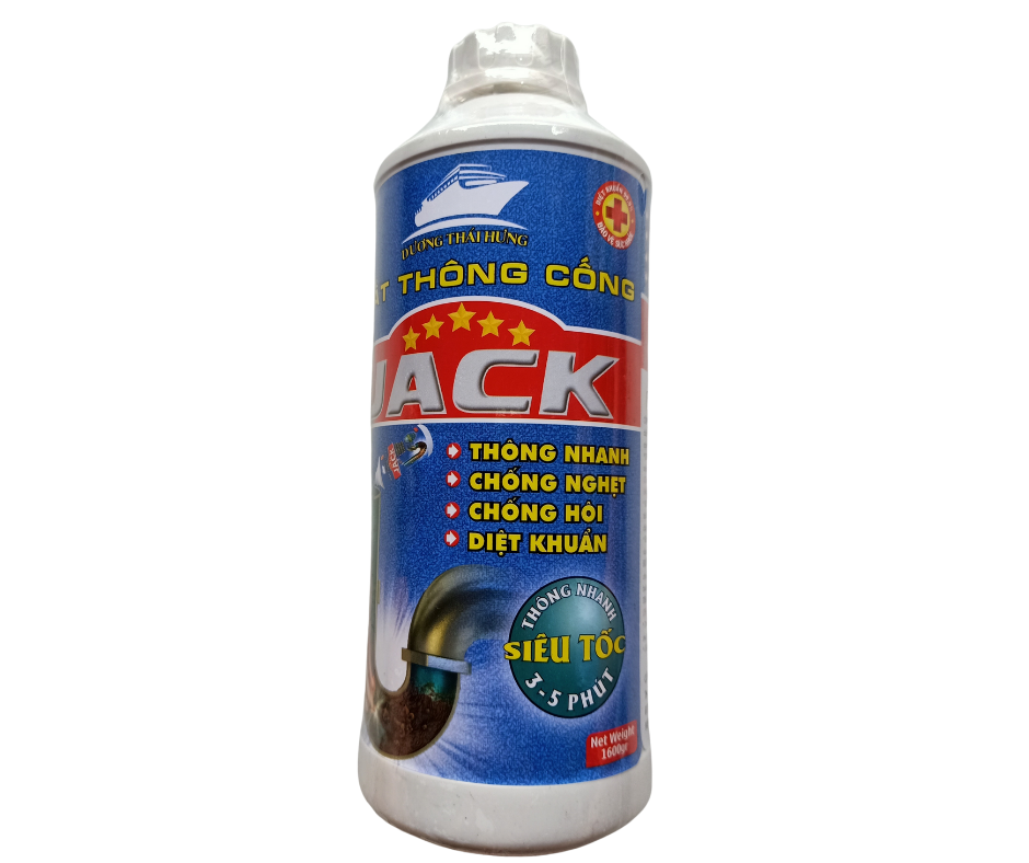 Chất thông cống jack 1500gram - xử lý tắc nghẽn siêu tốc 3 - 5 phút
