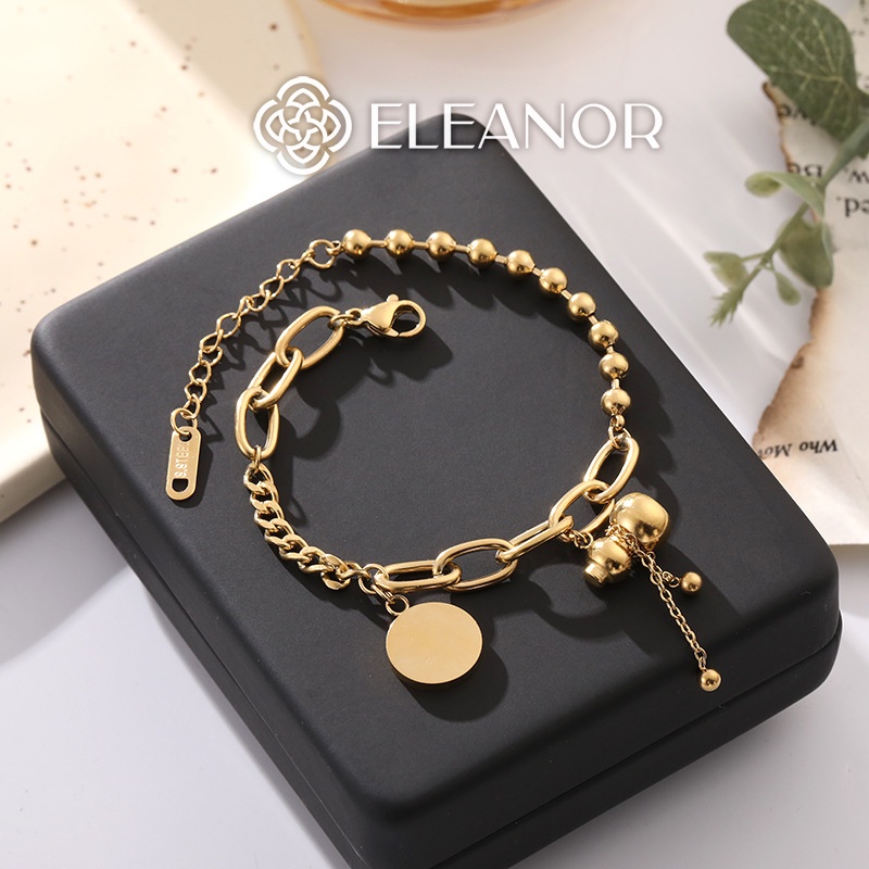 97,000₫｜-48%｜Sale 15-21.08｜Vòng tay nữ titan Eleanor Accessories lắc tay thiết kế mặt hồ lô phụ kiện trang sức 3788