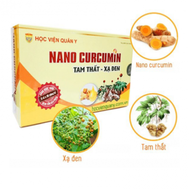 Nano curcumin tam thất xạ đen Học viện Quân Y giảm nguy cơ mắc khối u,ức chế tế bào ung thư, giảm viêm, giảm đau dạ dày tá tràng, đại tràng- TBYT Quang Hà