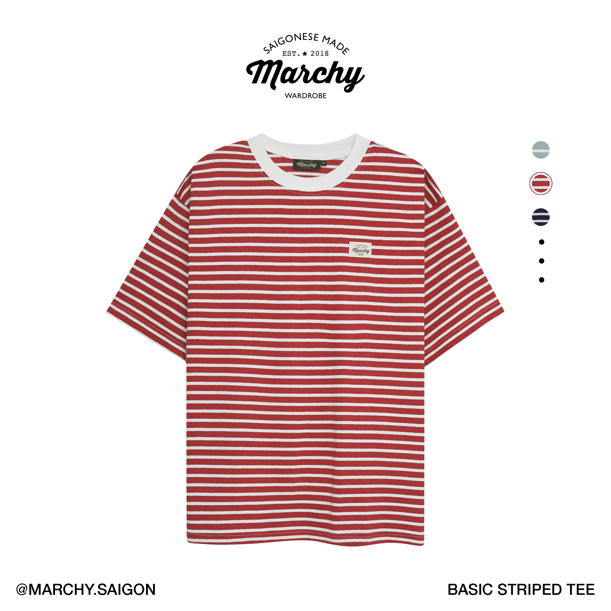 [nhập lazsohot2- giảm 20% đơn 199k|marchy - basic striped tee - áo thun kẻ sọc