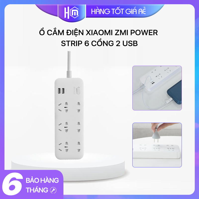 Ổ Điện ZMI CX05 6 Cổng 2 USB