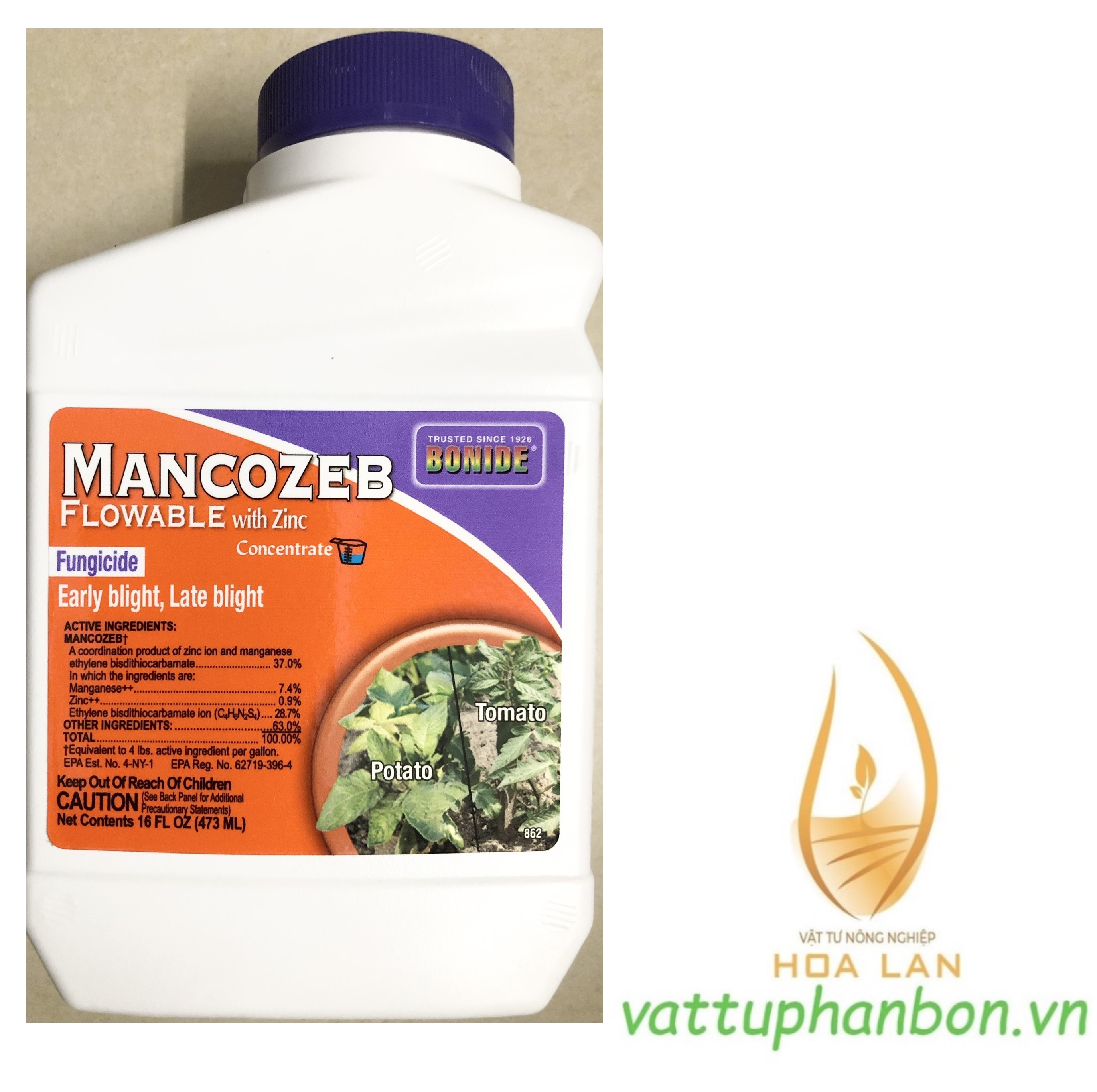 Phân bón diệt nấm mancozeb usa - #312a# 16oz 473ml