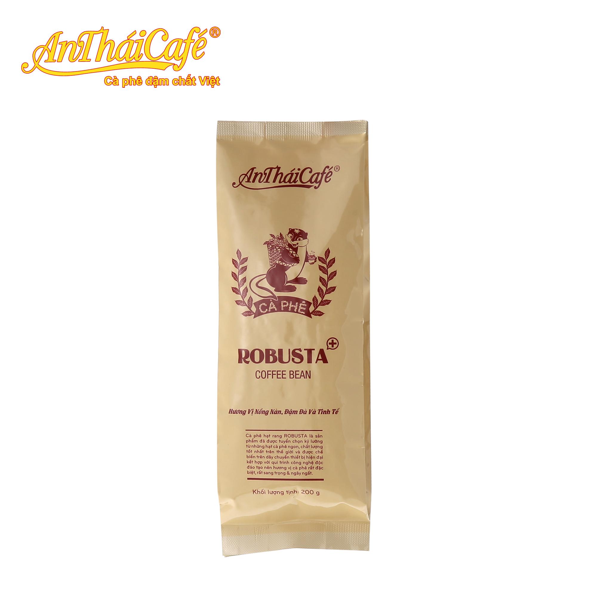 Cà phê hạt rang robusta plus - antháicafé