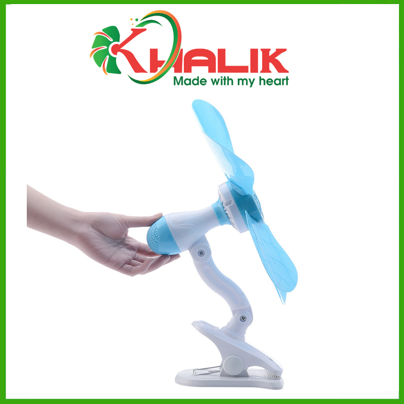 Quạt trần mini 5 cánh kẹp bàn đa năng KHALIK Quạt kẹp đầu giường, Quạt ký túc xá sinh viên SAVI (2 Lựa chọn điều khiển công tắc hoặc điều khiển từ xa)