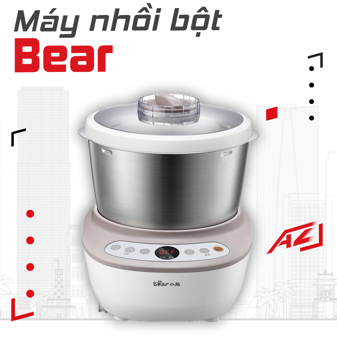 Máy nhồi bột bear 5L - Máy trộn bột làm bánh Bear 5L HMJ-A50B1