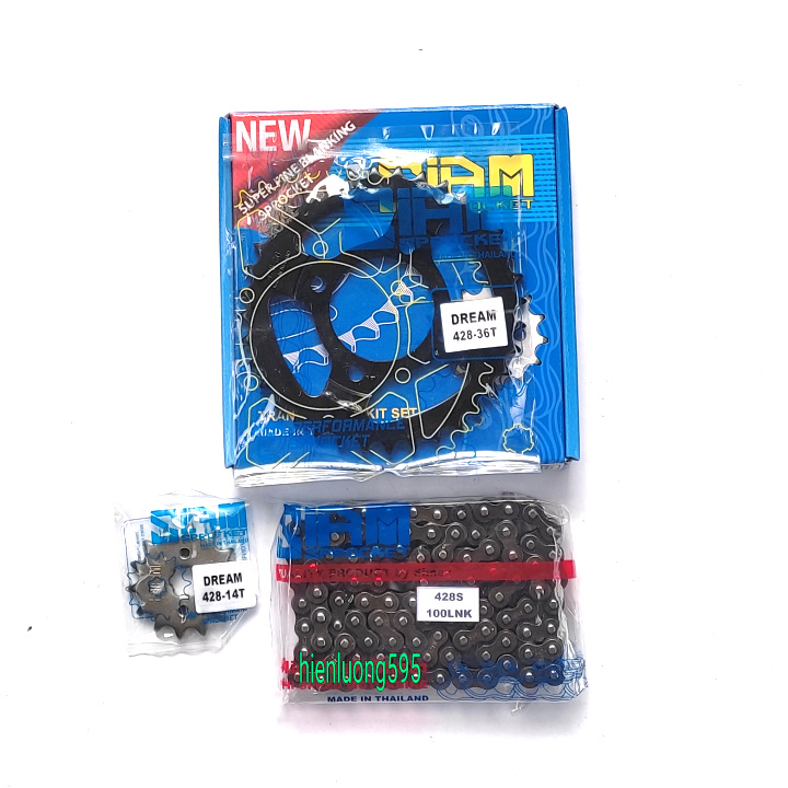 Nhông xích xe máy dream, wave alpha đời đầu, wave s, rs, rsx 100, 110 nhãn hiệu siam nhập khẩu thái lan