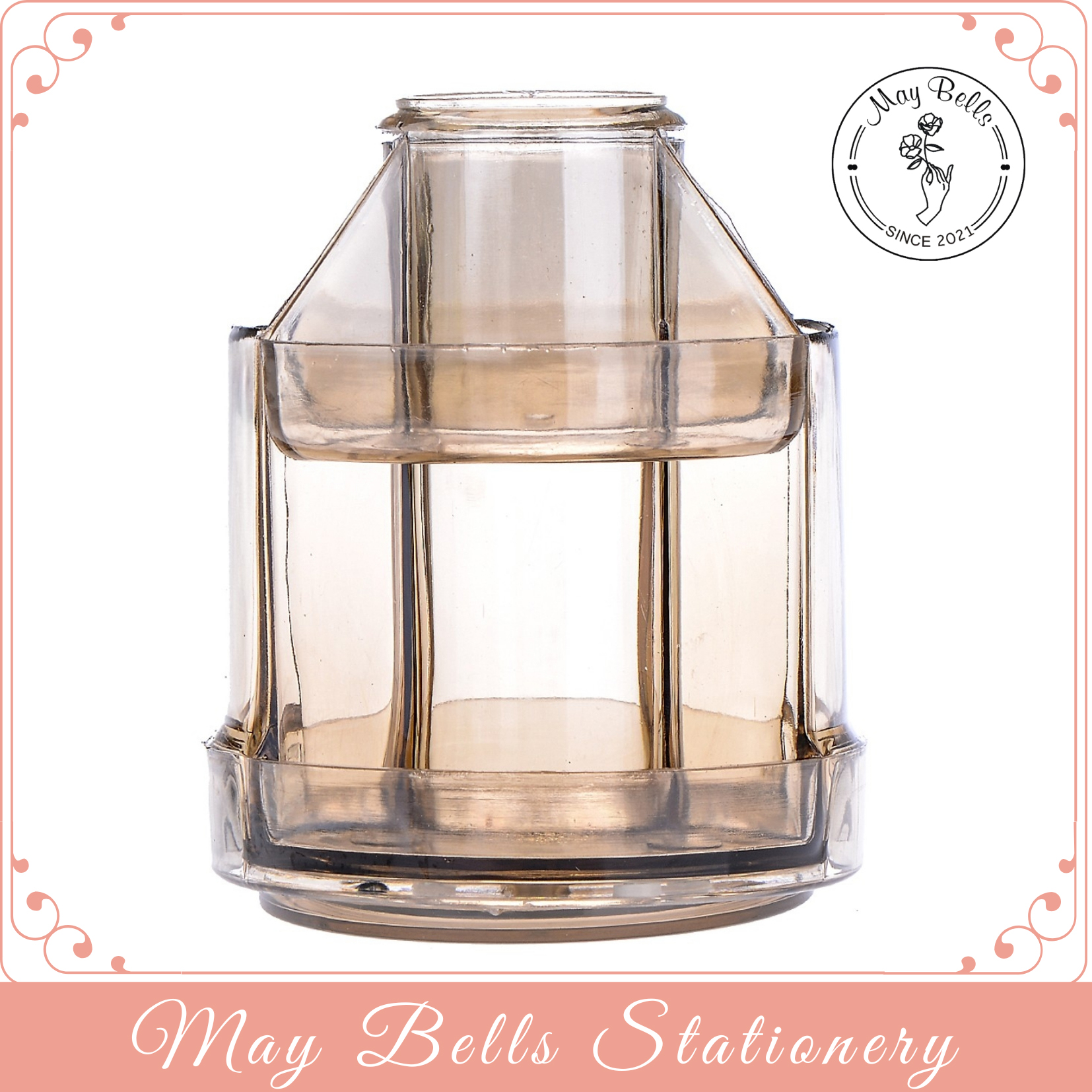 Hộp cắm bút Nhựa Xoay 3009 TTM Tatomo, Cắm Viết Xoay Nhiều Ngăn Văn Phòng Màu Ngẫu Nhiên