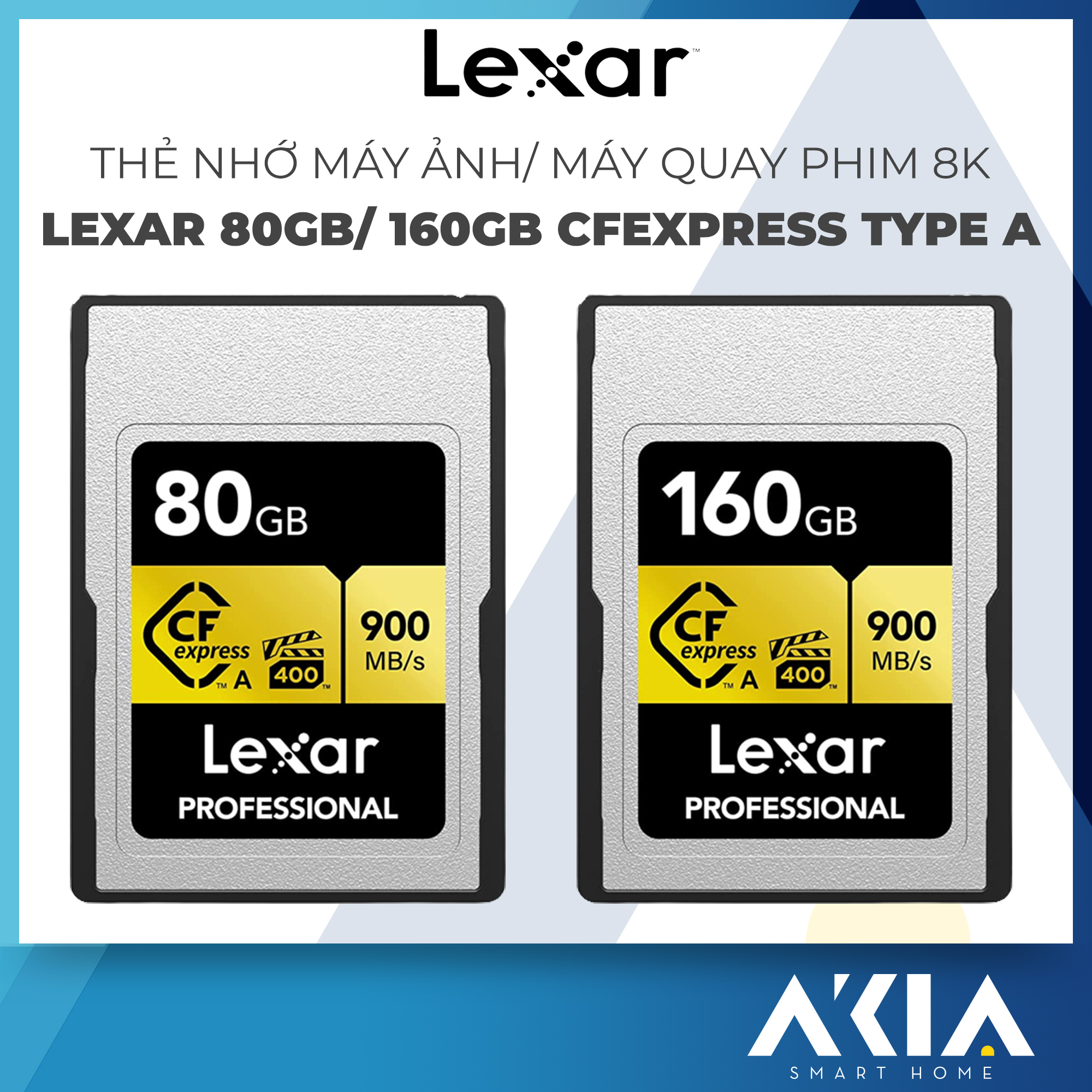 Thẻ nhớ máy ảnh máy quay phim chuyên nghiệp Lexar 80GB 160GB CFexpress