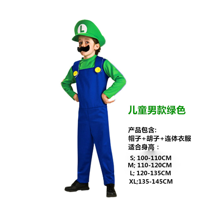 Trang Phục Halloween Super Mario cosplay Trẻ Em Super Mario Sân Khấu Kịch
