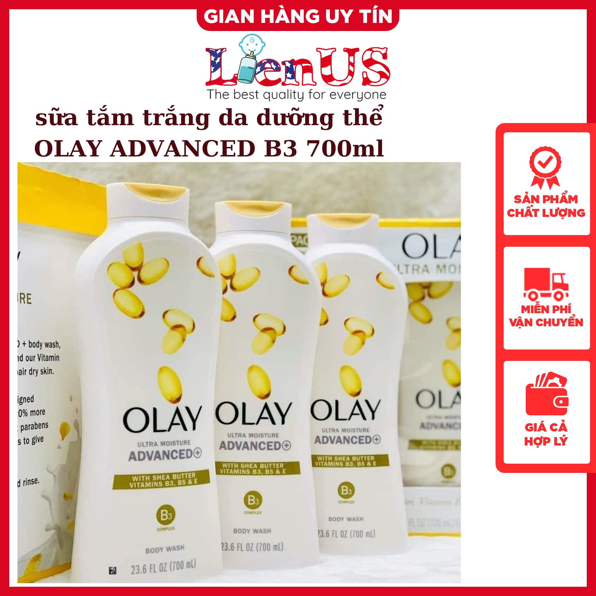 Sữa tắm olay vàng olay ultra moisture plus+ 700ml mẫu mới nhất hàng mỹ