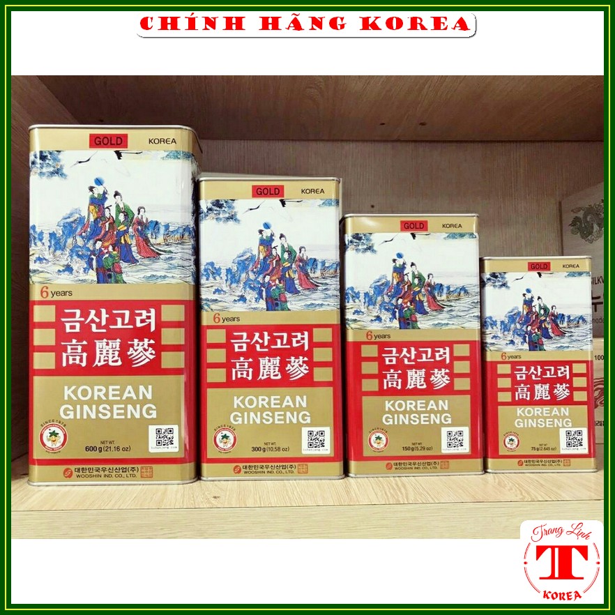Hồng sâm củ khô hộp thiếc Bio, hộp 37,5g - Nhân sâm khô hàn quốc chính hãng tăng thể lực, giảm lão hóa, phòng ung thư - tranglinhkorea
