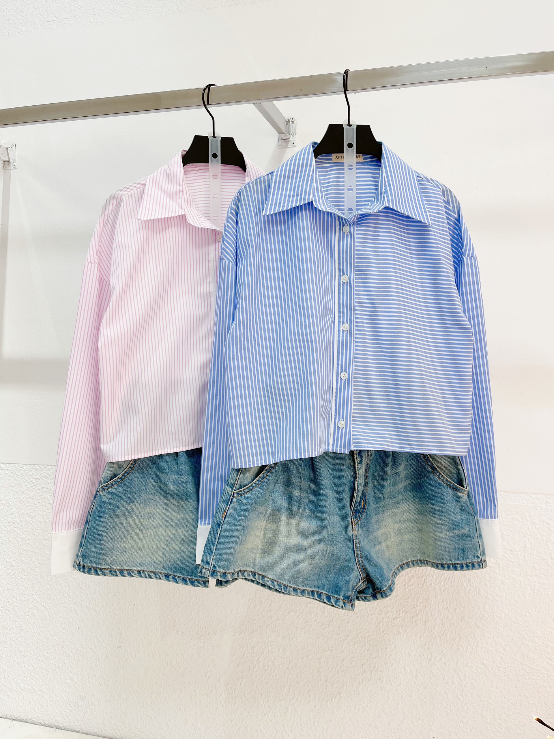 AfterBefore | Áo Somi crop phối viền nhiều màu