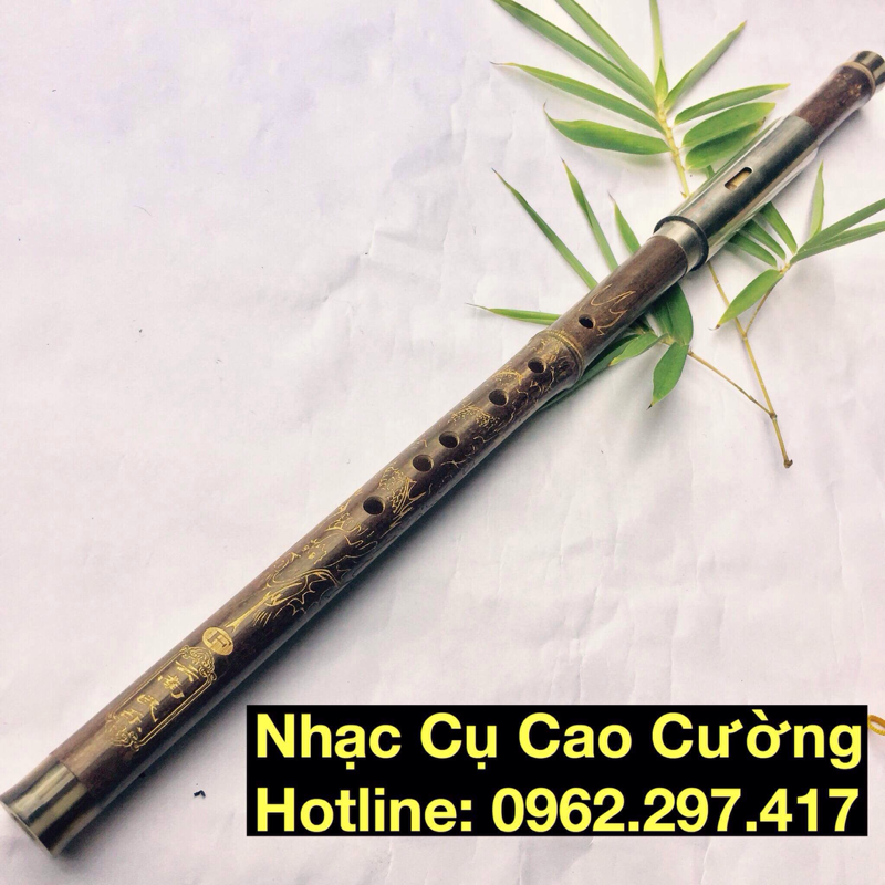 SÁO MÈO TÀU KHẮC RỒNG KHỚP INOX