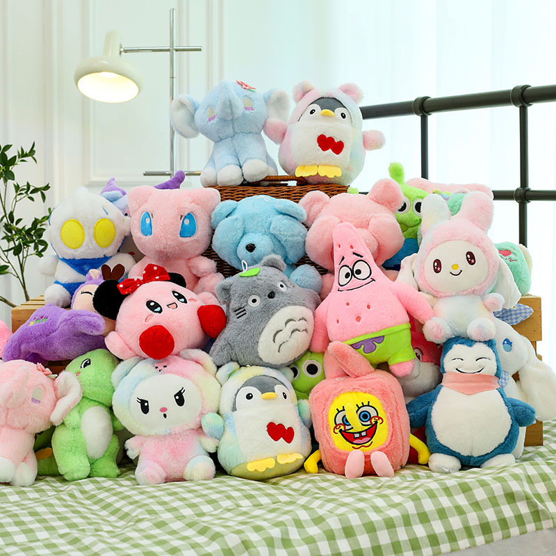 Gấu bông Thú nhồi bông - Gấu dâu, totoro, patrick star, cà rốt, ngôi sao, bông hoa, kuromi