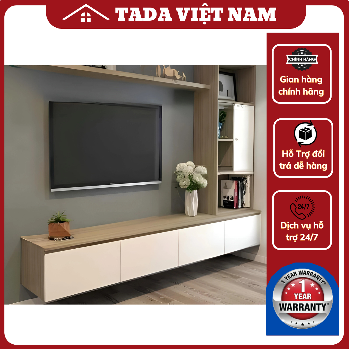 Kệ tivi treo tường đa năng, thương hiệu TADA Việt Nam, TDTV91