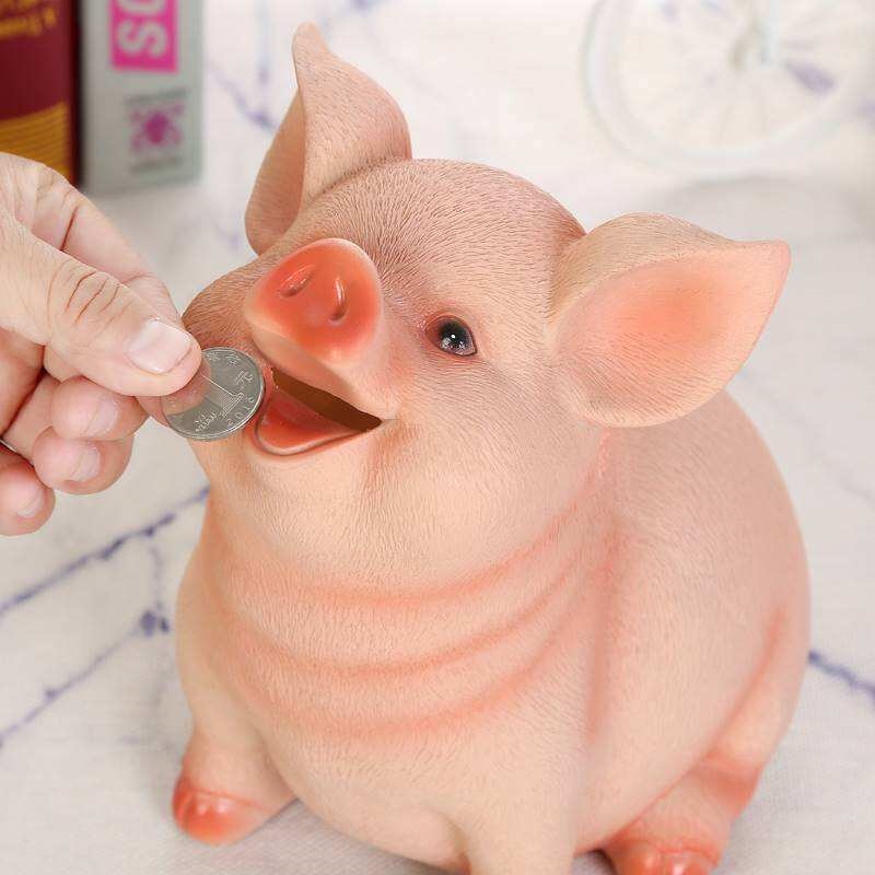 Creative piggy bank cute baby pig piggy bank ins style children's anti-fall piggy bank large size can be stored and retrieved