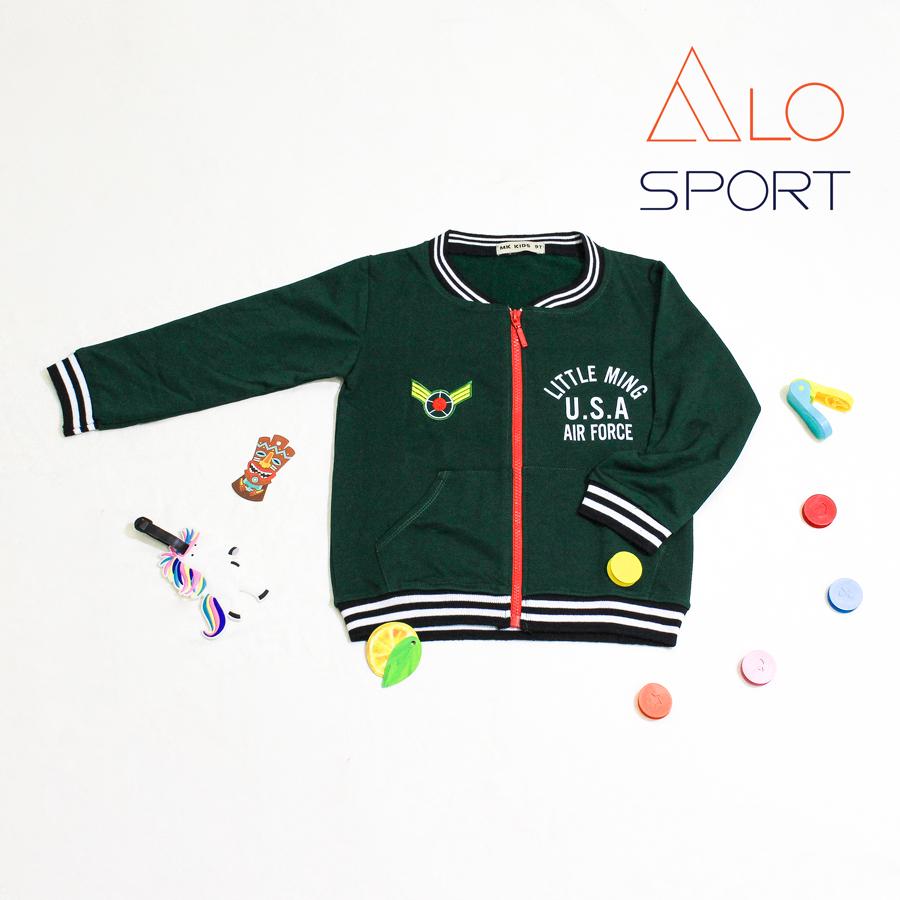 Áo khoác trẻ em cổ bo sọc