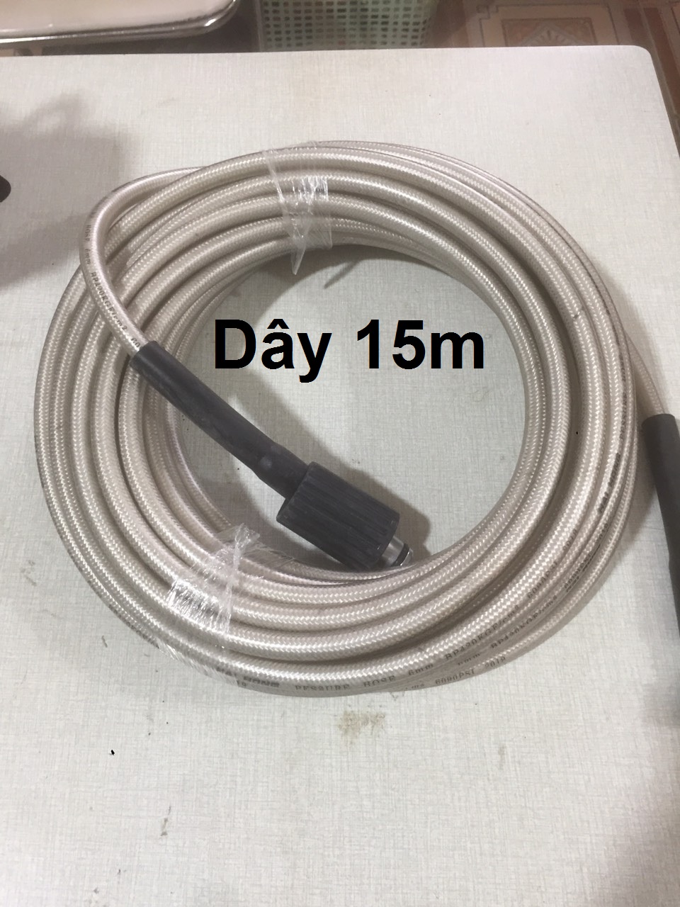 bô dây rửa xe 15m của máy rửa xe mi ni gia đình ren vào máy ren 22.ren vào súg ren 22