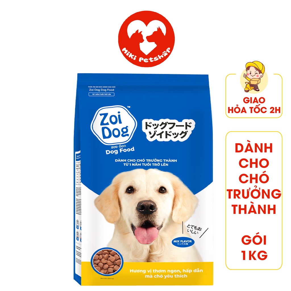 Thức Ăn Cho Chó Trưởng Thành Hạt Zoi Dog Gói 1Kg - Miki Petshop