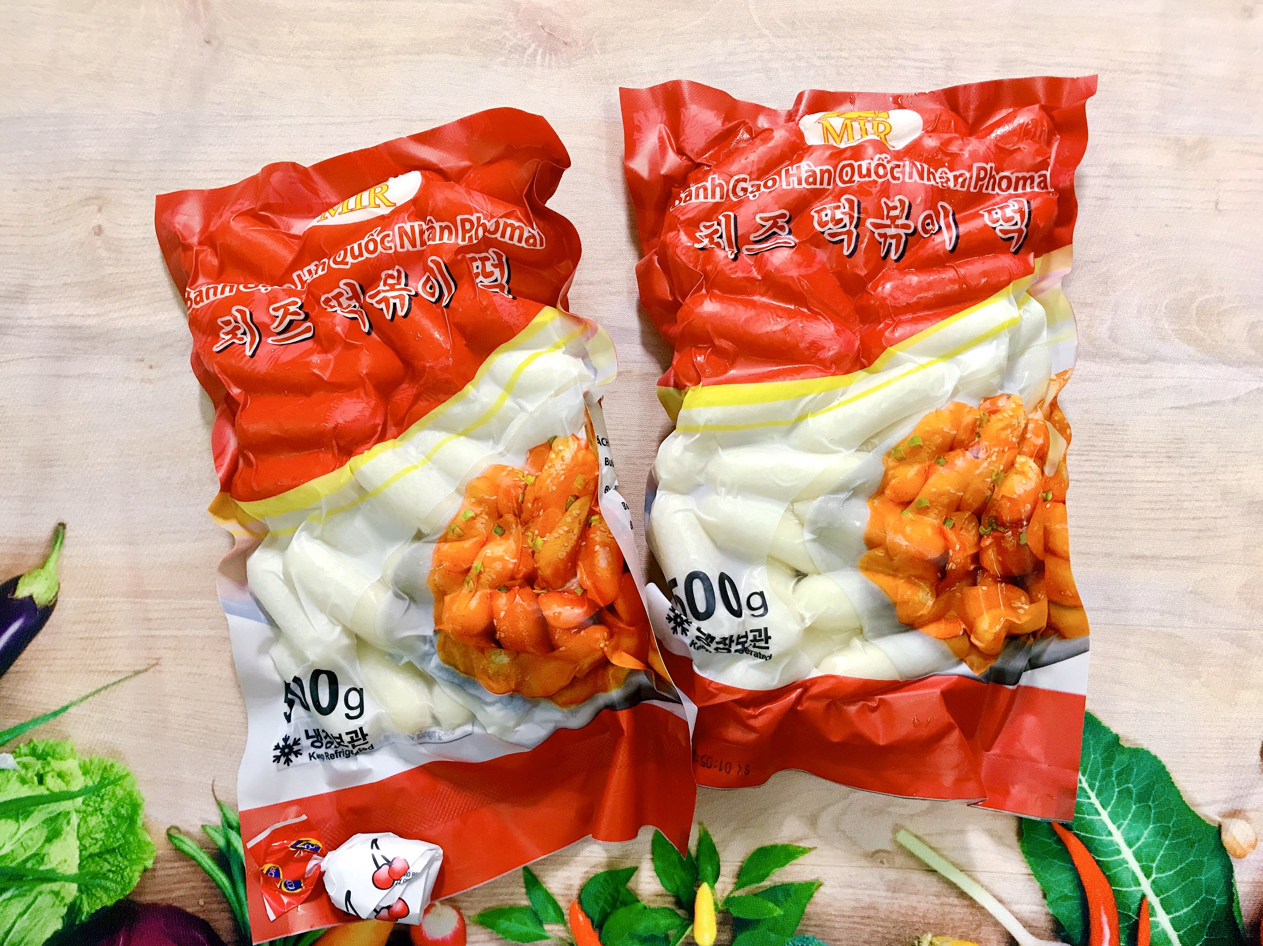 Bánh gạo tokbokki nhân phô mai Hàn Quốc Loại Mới 1kg