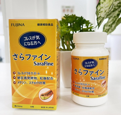 Viên uống hạ mỡ máu Fujina Sarafine 80 viên Nhật Bản