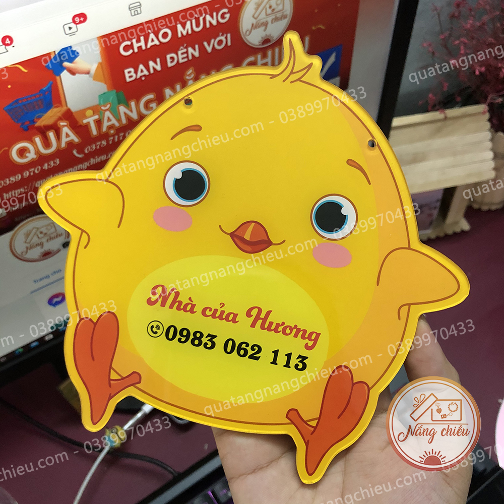 Bảng hiệu mica in hình thú ngộ nghĩnh - thiết kế theo yêu cầu