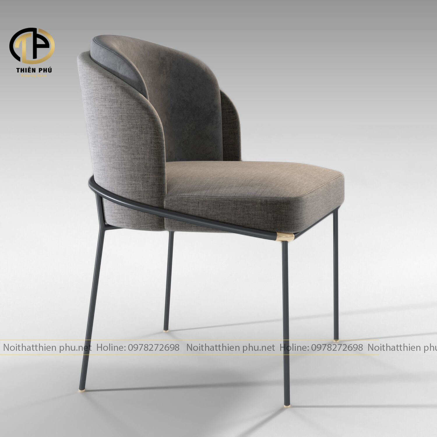 Ghế Fil Noir Khung Thép Sơn Tĩnh Điện, Bọc Da Cleo Hoặc Nỉ Hàn Tùy Chọn Màu [THIEN PHU FURNITURE]– Phong Cách Hiện Đại, Gia Công Tỉ Mỉ, Chất Lượng Cao, Giá Rẻ Tại Xưởng [Bảo hành 12 tháng]