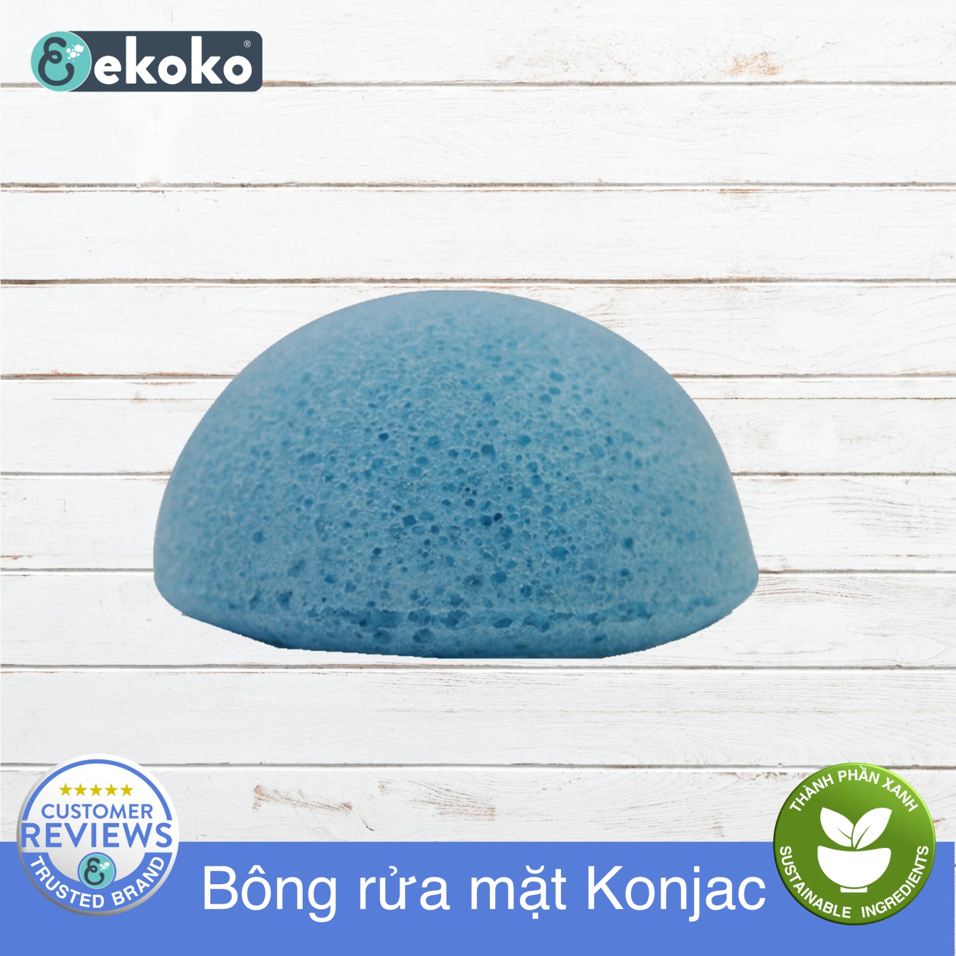 Bông Rửa mặt Konjac Việt Quất