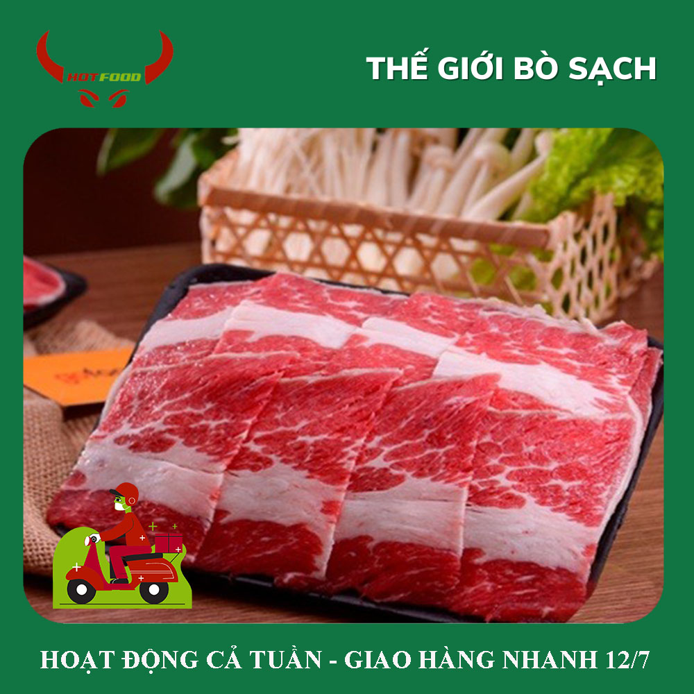 [ Miễn Phí Giao Hàng ]Gầu Bò Mỹ ( Brisket) Làm Phở, Xào, Lẩu Nhúng, Kho, Sốt,... - 500GR - Giao Nhanh HCM