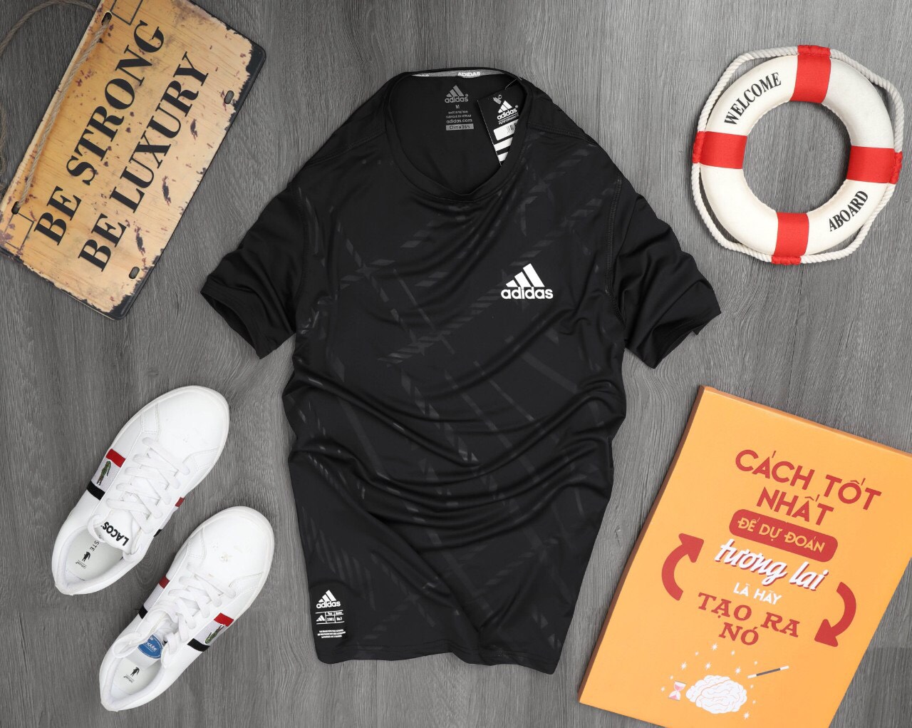 Áo thun nam ADlDAS Men's Poly - Chất liệu vải thun mát - Key Sport chuyên đồ thể thao nam tập Gym, Yoga